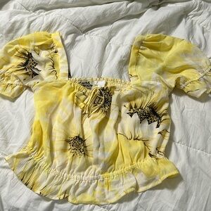 Sunflower crop top